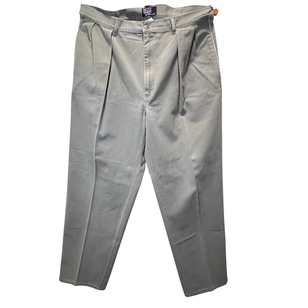 Polo by Ralph Lauren Chino Pants Mens Pleated Cotton Casual Trousers 38X36